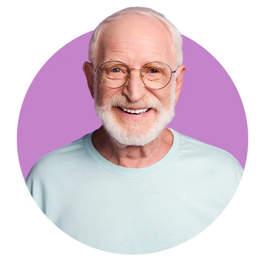 Illustration of a calm patient after treatment