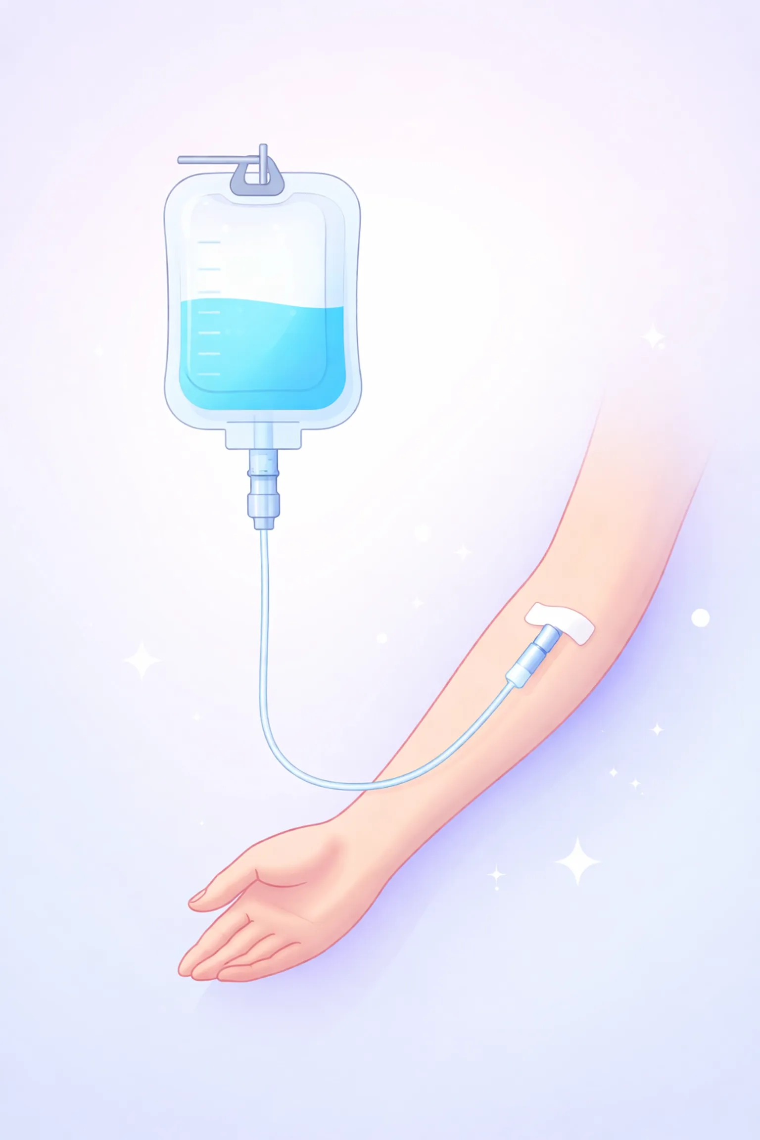 IV sedation drip connected to patient’s arm illustrating sedation dentistry for gag reflex management